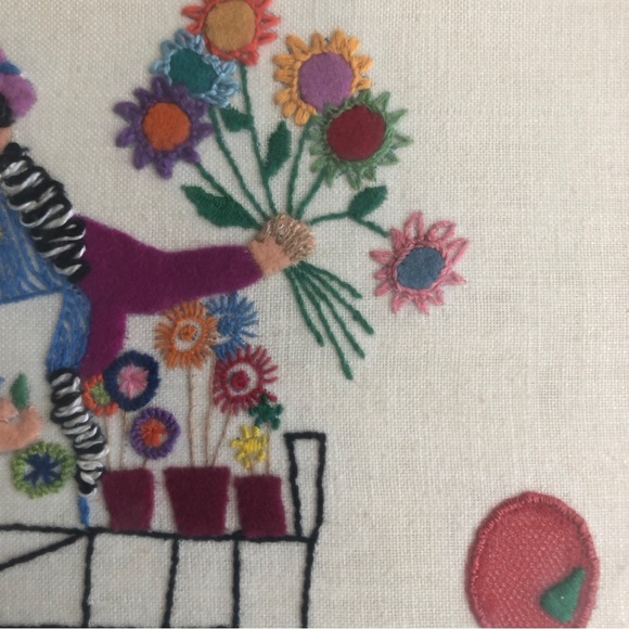 Vintage handmade embroidery artwork - Picture 3 of 5